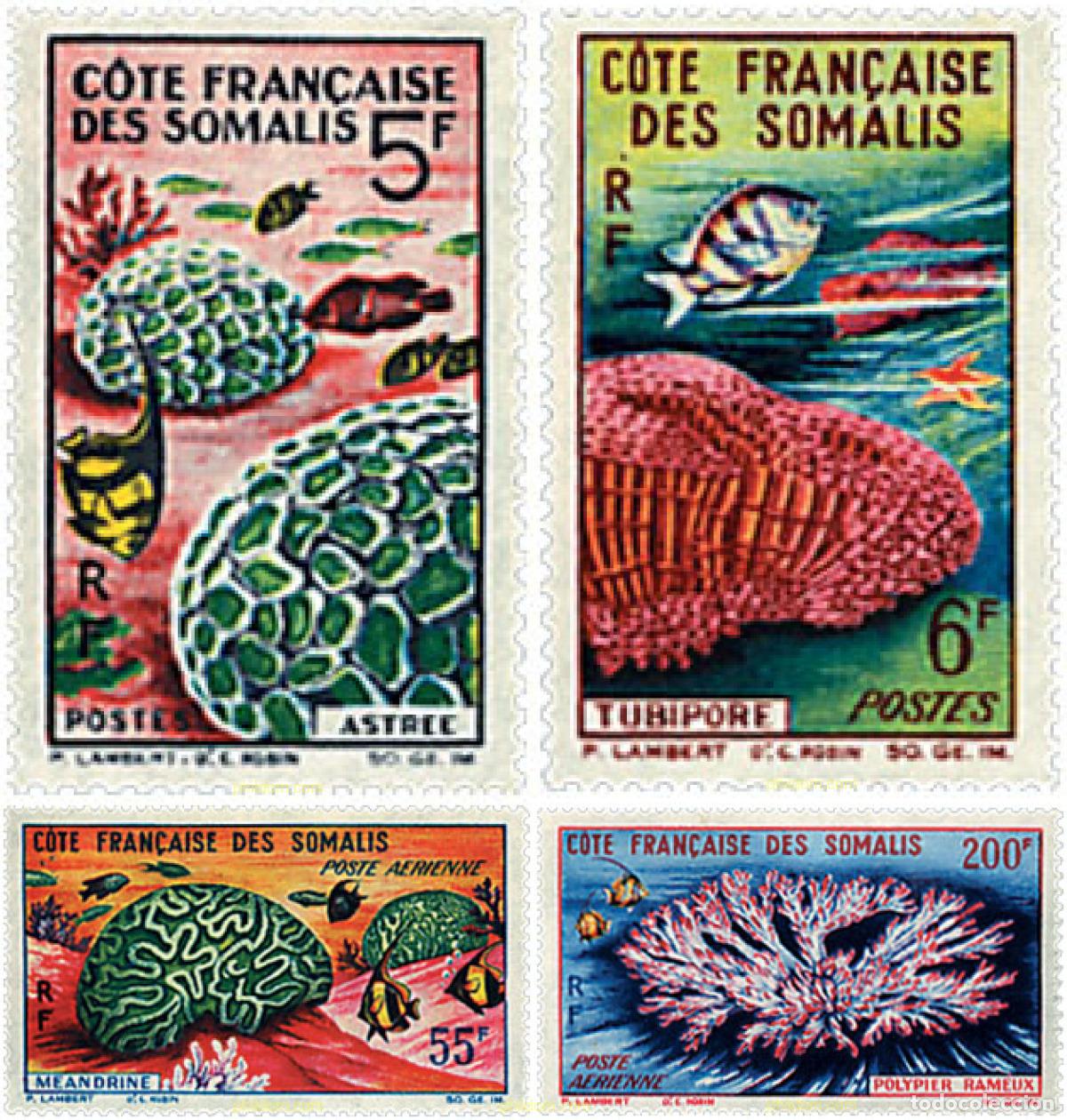 Sellos: 210473 MNH COSTA DE LOS SOMALIS 1963 FLORA Y FAUNA