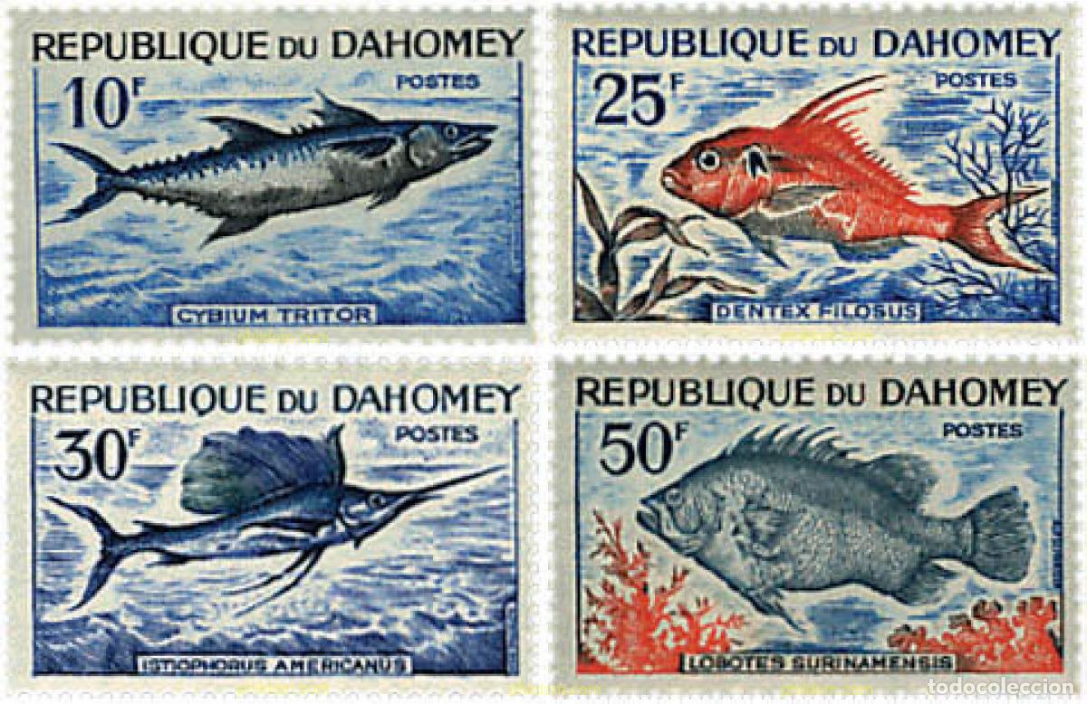 Sellos: 28391 MNH DAHOMEY 1965 PECES