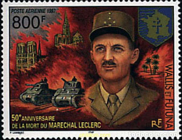 Sellos: 42892 MNH WALLIS Y FUTUNA 1997 50 ANIVERSARIO DE LA MUERTE DEL MARISCAL LECLERC