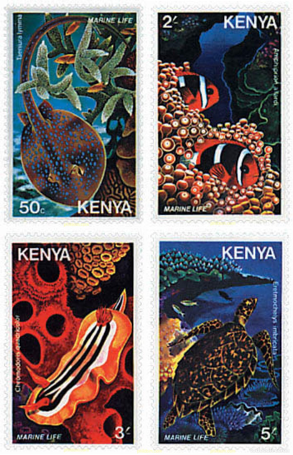 Sellos: 28456 MNH KENIA 1980 FAUNA MARINA