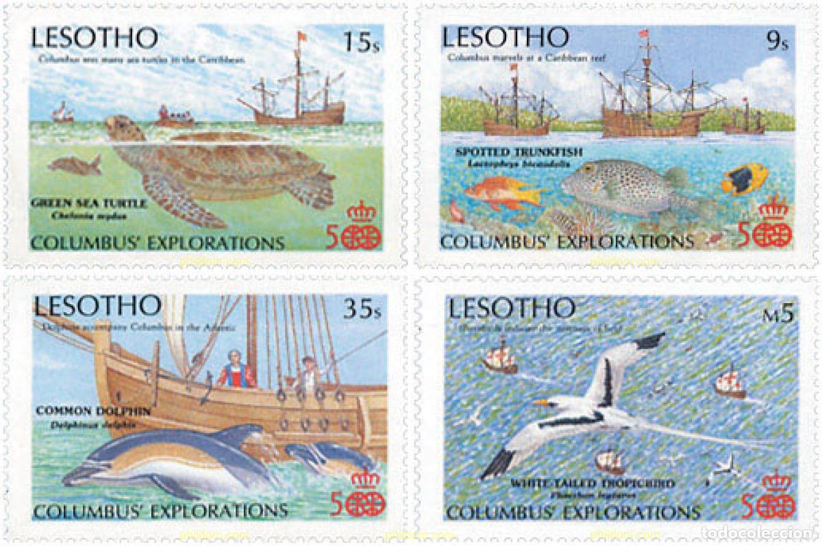 Sellos: 76277 MNH LESOTHO 1987 500 ANIVERSARIO DEL DESCUBRIMIENTO DE AMERICA