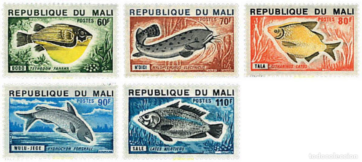 Sellos: 28463 MNH MALI 1975 PECES