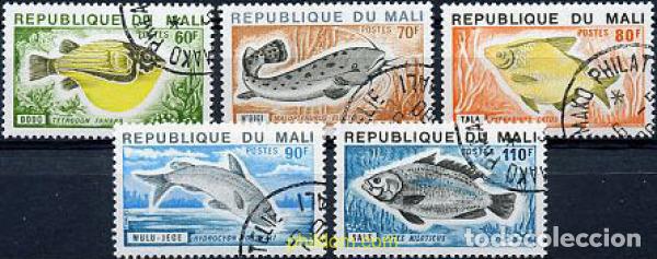 Sellos: 211861 USED MALI 1975 PECES