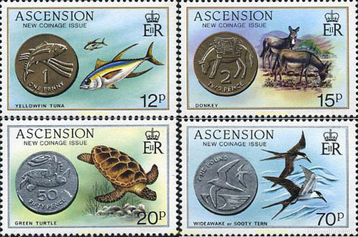 Sellos: 97556 MNH ASCENSION 1984 EMISION DE NUEVAS MONEDAS