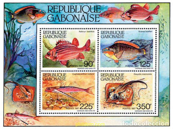 Sellos: 72975 MNH GABON 1987 PECES