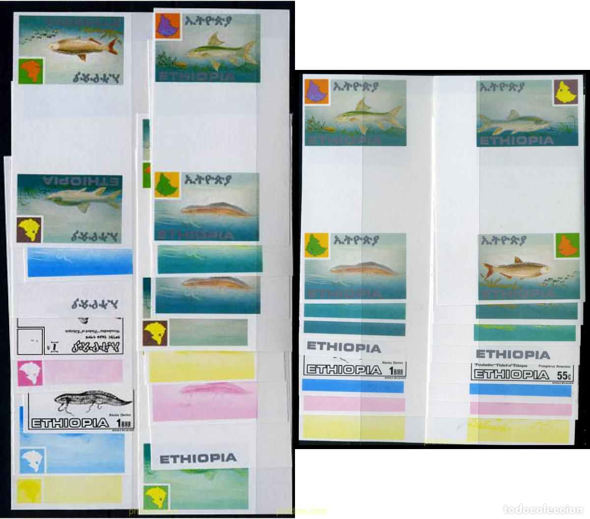 Sellos: 214417 MNH ETIOPIA 1985 PECES DE AGUA DULCE DE ETIOPIA