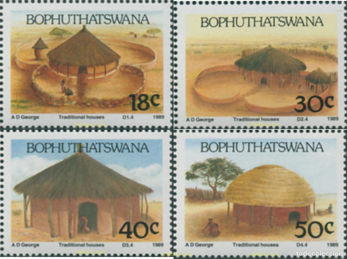 Sellos: 293042 MNH BOPHUTHATSWANA 1989 CHOZAS TRADICIONALES