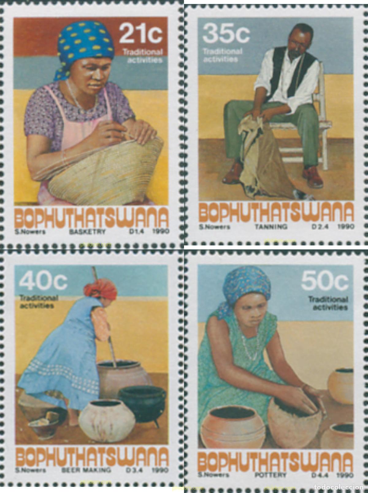 Sellos: 293043 MNH BOPHUTHATSWANA 1990 ACTIVIDADES TRADICIONALES