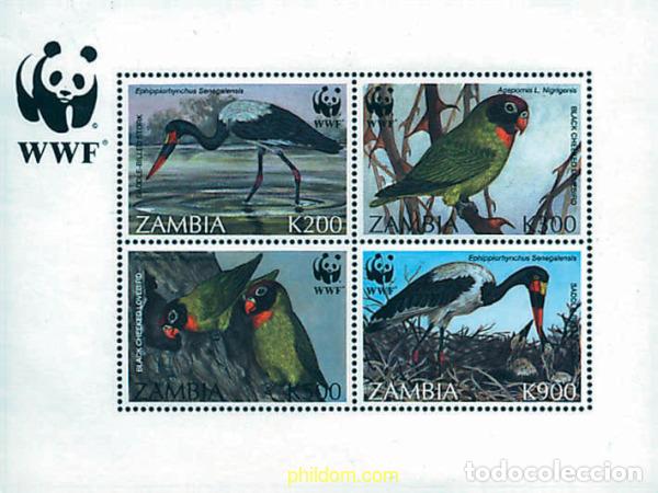 Sellos: 75294 MNH ZAMBIA 1996 AVES PROTEGIDAS
