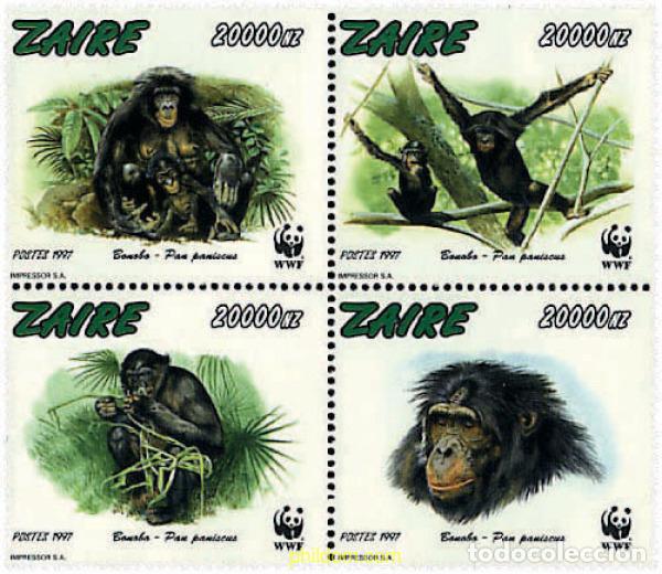 Sellos: 5267 MNH ZAIRE 1997 BONOBO