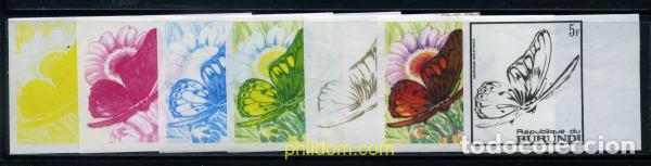 Sellos: 204198 MNH BURUNDI 1968 MARIPOSAS