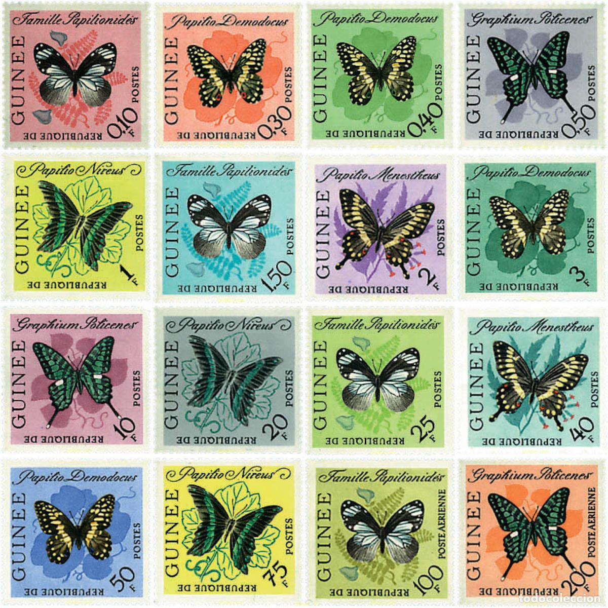 Sellos: 323052 MNH GUINEA 1963 MARIPOSAS