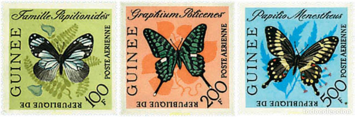 Sellos: 668510 HINGED GUINEA 1963 MARIPOSAS