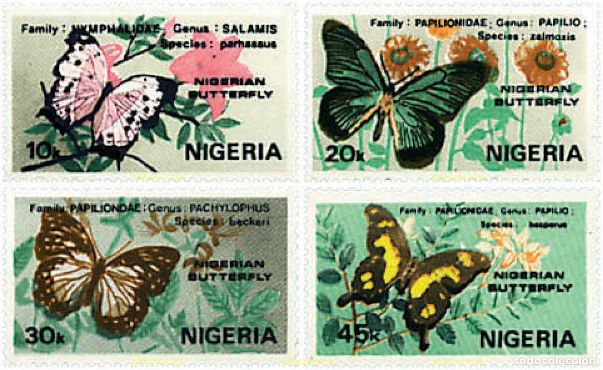 Sellos: 76551 MNH NIGERIA 1982 MARIPOSAS