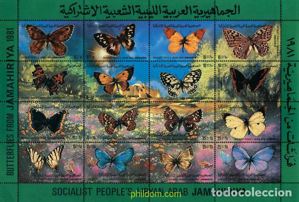 Sellos: 232631 MNH LIBIA 1981 MARIPOSAS