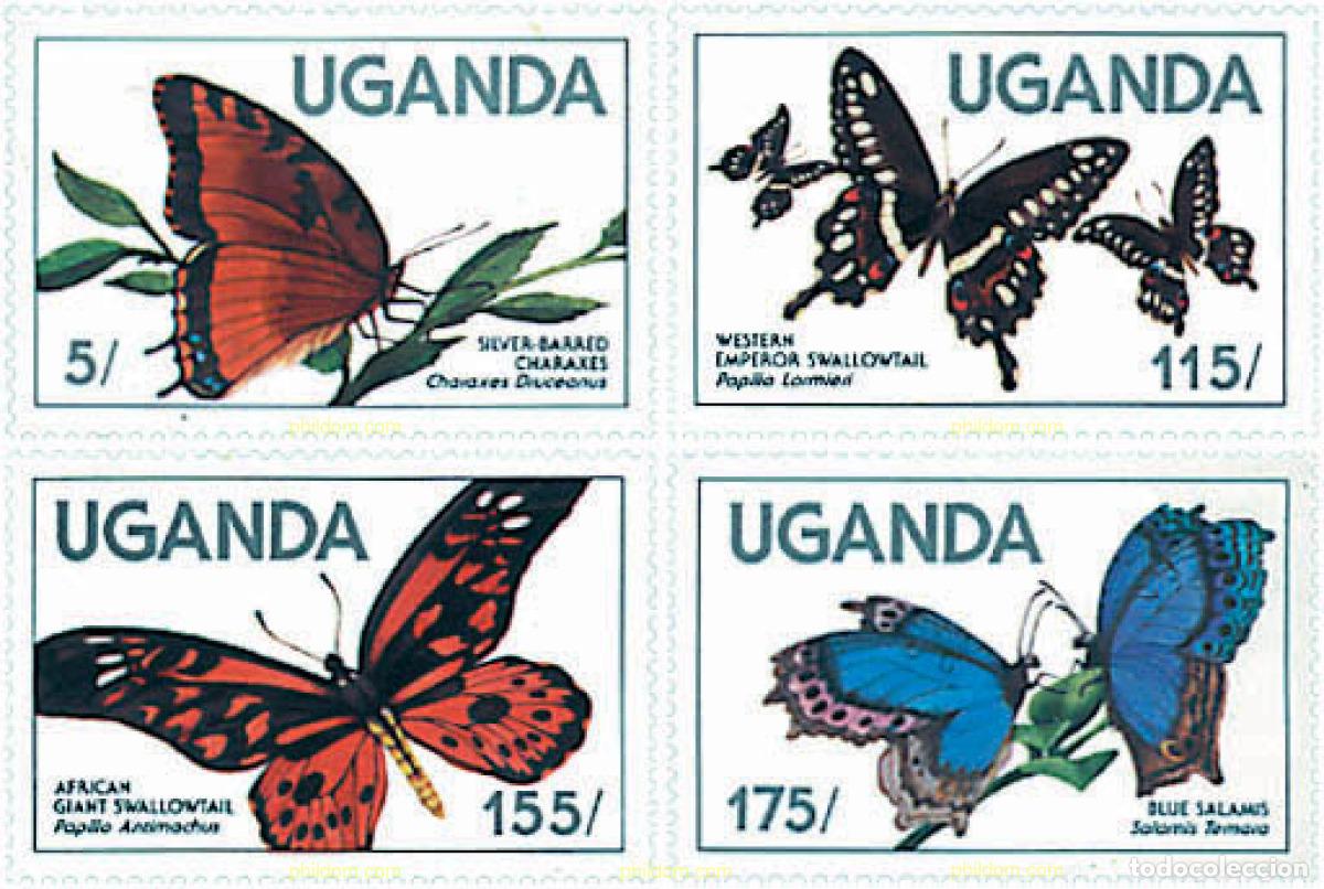 Selos: 78097 MNH UGANDA 1984 MARIPOSAS DE UGANDA