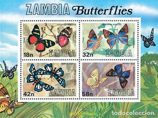 Selos: 76773 MNH ZAMBIA 1980 MARIPOSAS