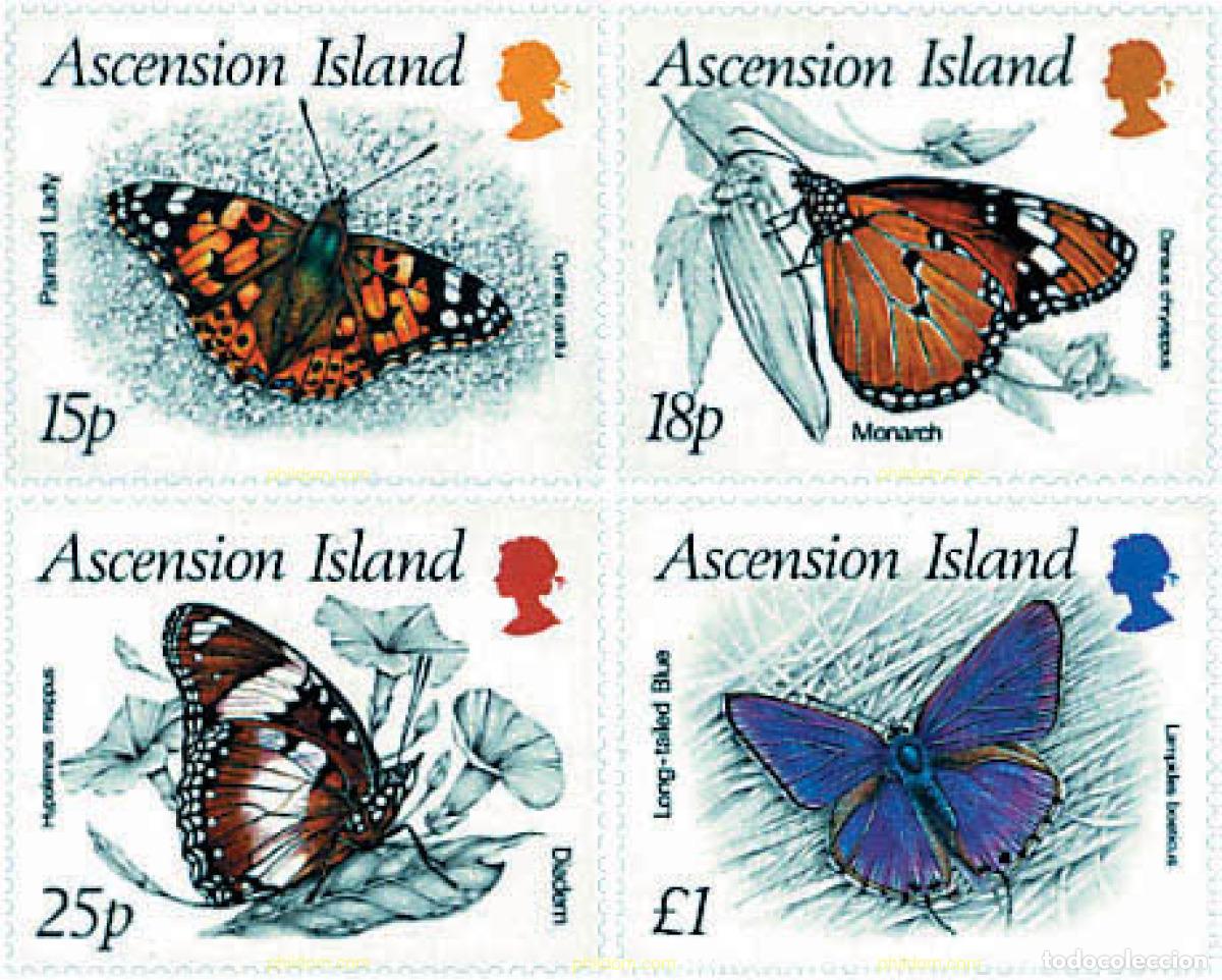 Sellos: 94106 MNH ASCENSION 1987 MARIPOSAS