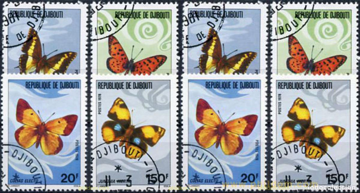 Sellos: 210744 USED DJIBOUTI 1978 MARIPOSAS