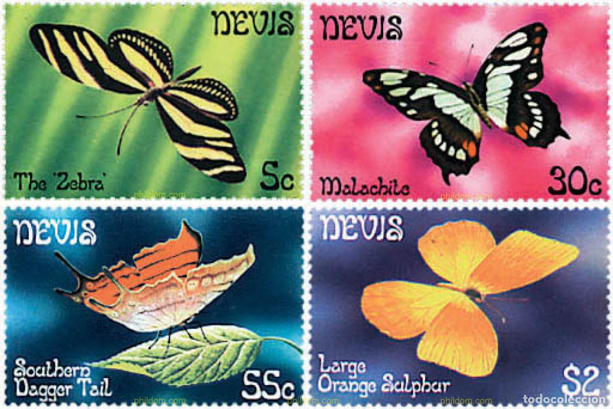 Sellos: 77347 MNH NEVIS 1982 MARIPOSAS