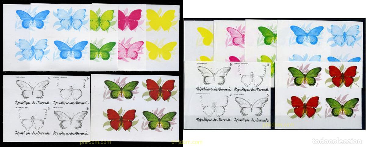 Sellos: 206244 MNH BURUNDI 1984 MARIPOSAS
