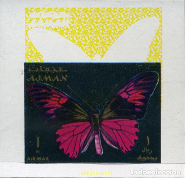 Sellos: 201812 MNH AJMAN 1971 MARIPOSAS