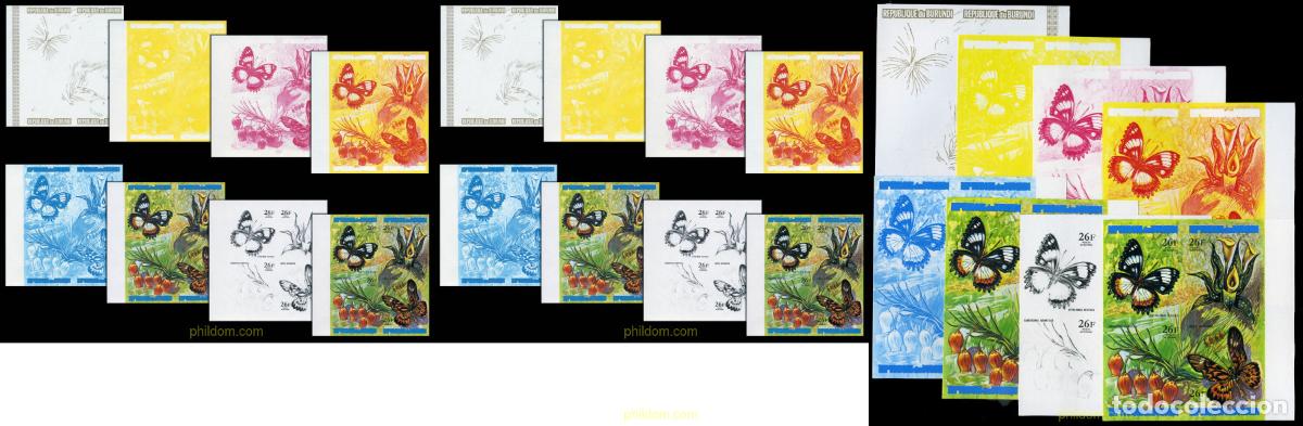 Sellos: 204441 MNH BURUNDI 1973 MARIPOSAS Y FLORES