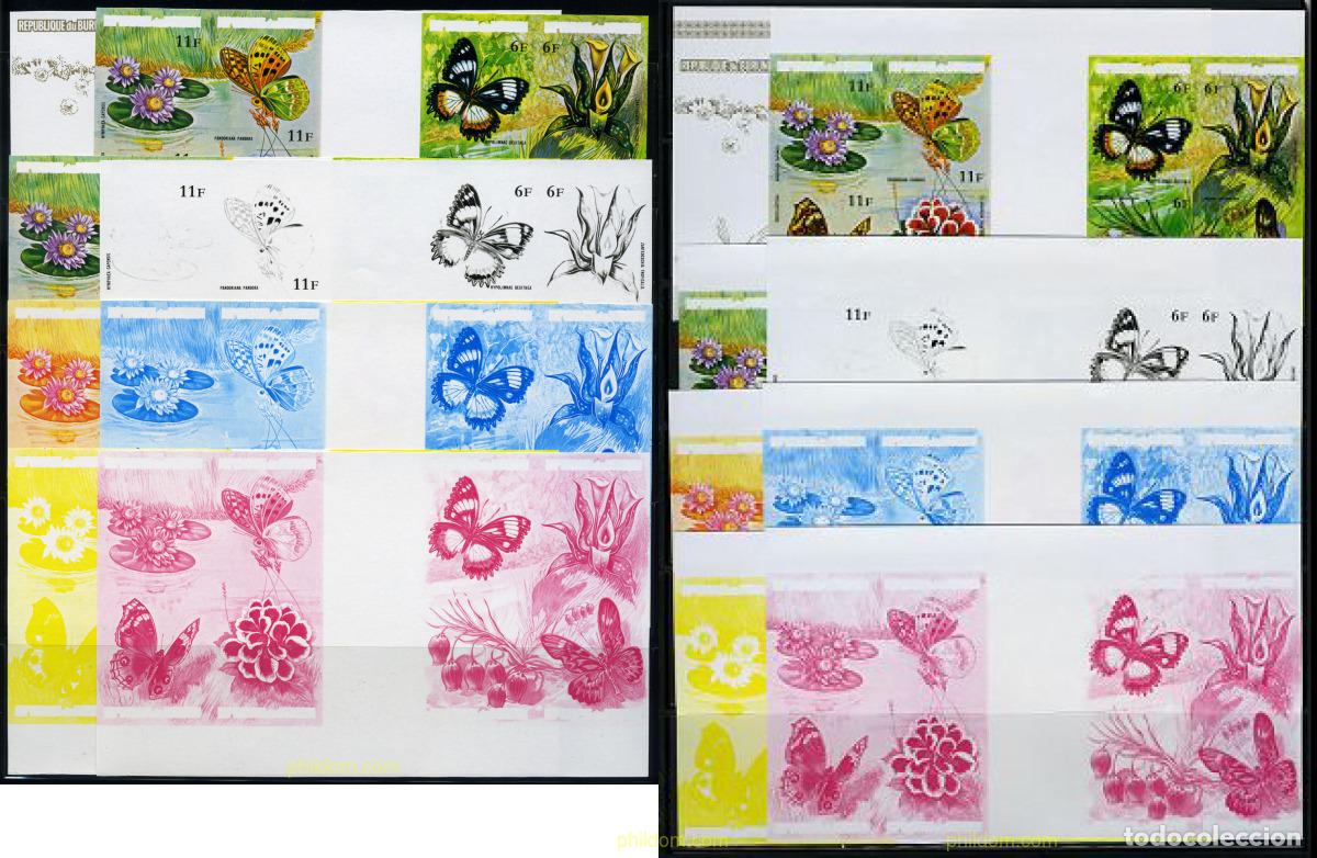 Sellos: 204451 MNH BURUNDI 1973 MARIPOSAS Y FLORES