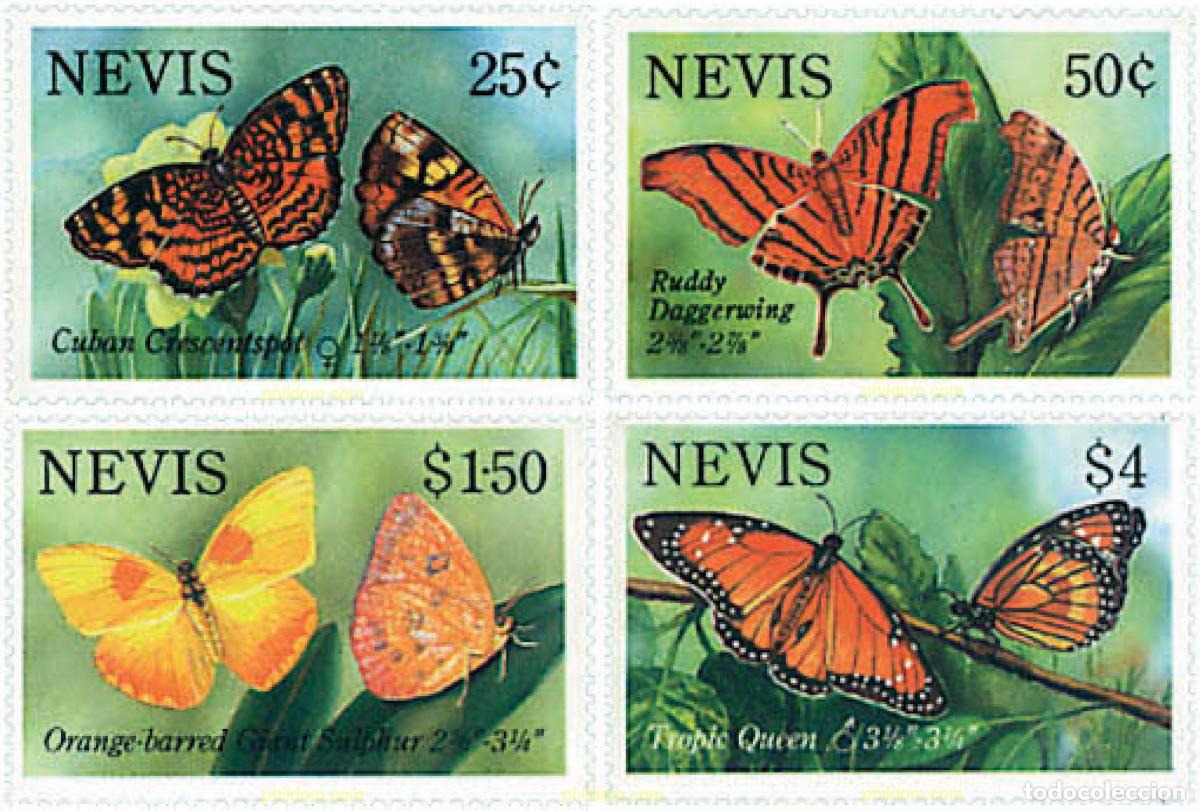 Sellos: 347402 MNH NEVIS 1993 MARIPOSAS