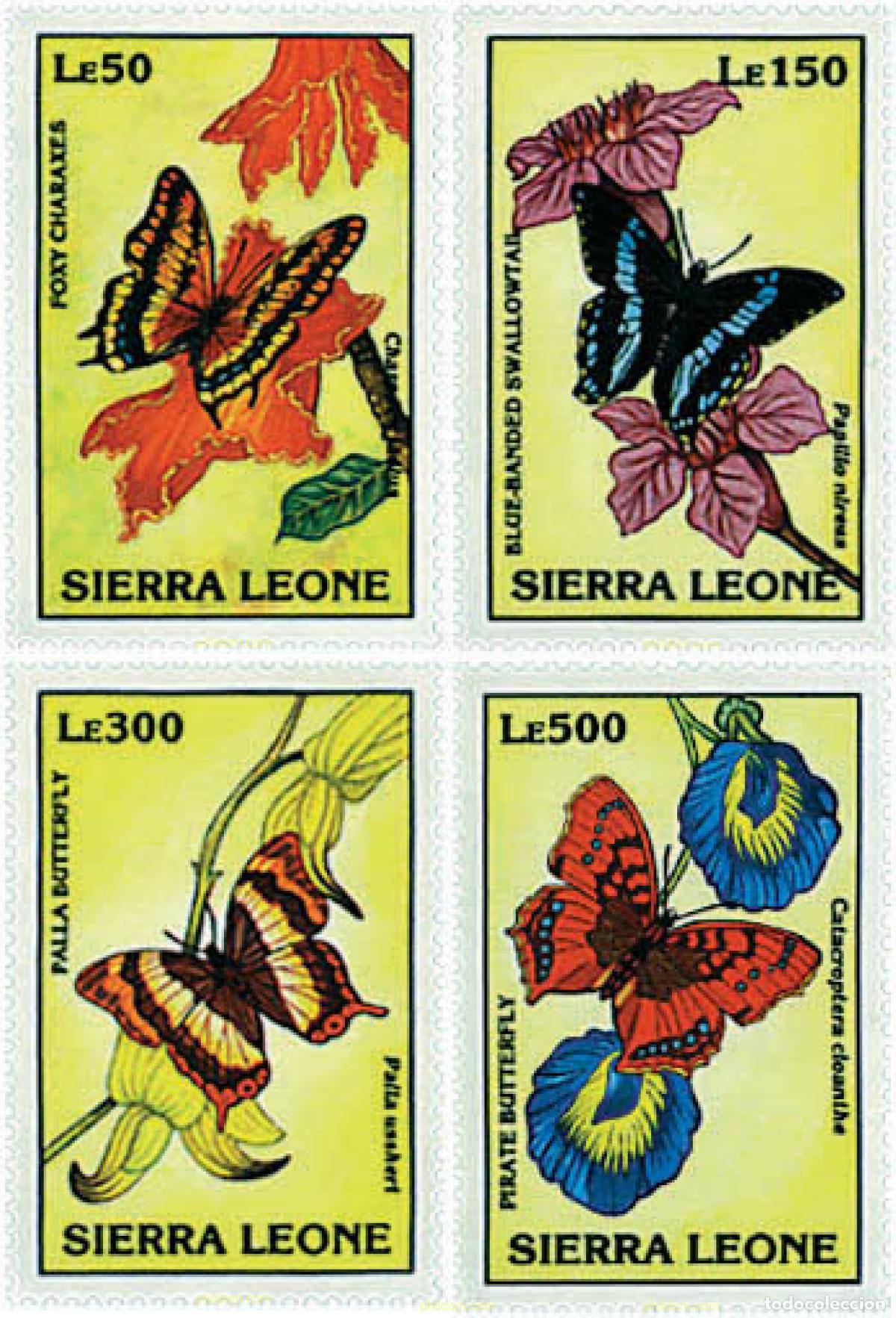 Sellos: 362154 MNH SIERRA LEONA 1993 MARIPOSAS