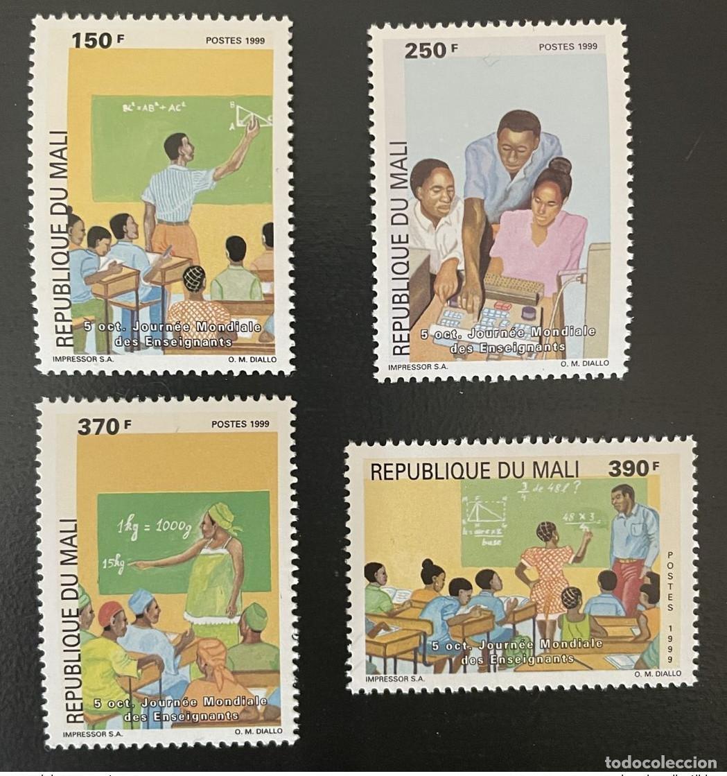 Sellos: Mali 1999 Mi. 2435 - 2438 D&iacute;a Mundial de los Docentes Lehrer 4 val. 5 MNH