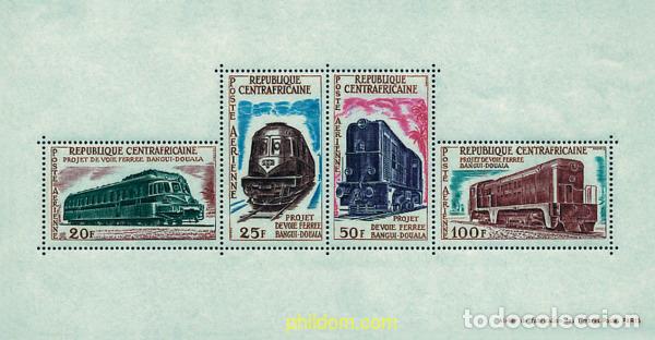 Sellos: 58043 MNH CENTROAFRICANA 1963 PROYECTO DEL FERROCARRIL BANGUI-DOUALA