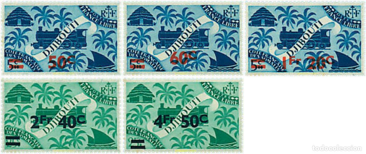 Sellos: 614253 MNH COSTA DE LOS SOMALIS 1945 SERIE BASICA
