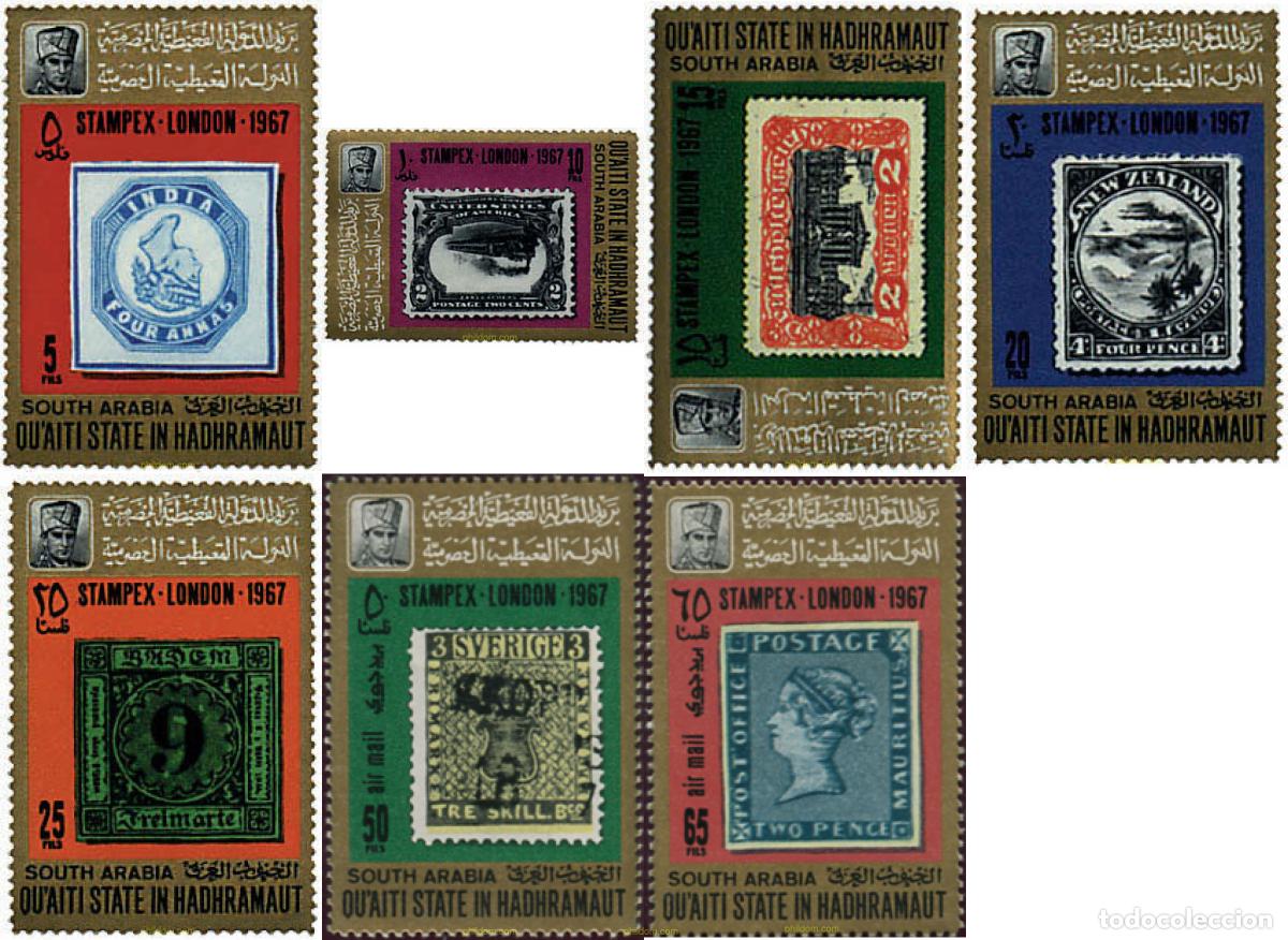 Sellos: 63400 MNH QU AITI. Estado de Hadhramaut 1967 STAMPEX 67. EXPOSICION FILATELICA INTERNACIONAL