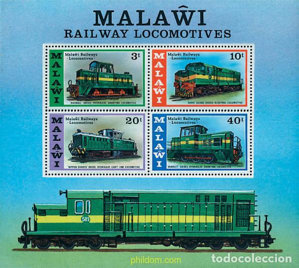 Sellos: 55790 MNH MALAWI 1976 LOCOMOTORAS