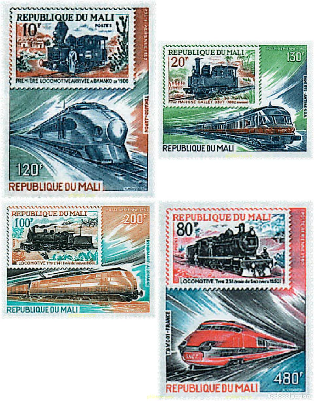 Sellos: 55876 MNH MALI 1980 LOCOMOTORAS MODERNAS