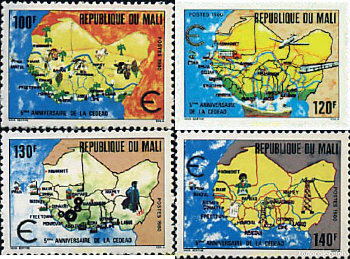 Sellos: 55873 MNH MALI 1980 5 ANIVERSARIO DE LA COMUNIDAD ECONOMICA DE LOS ESTADOS DEL OESTE AFRICANO