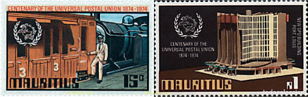 Sellos: 55939 MNH MAURICIO 1974 CENTENARIO DE LA UNION POSTAL UNIVERSAL