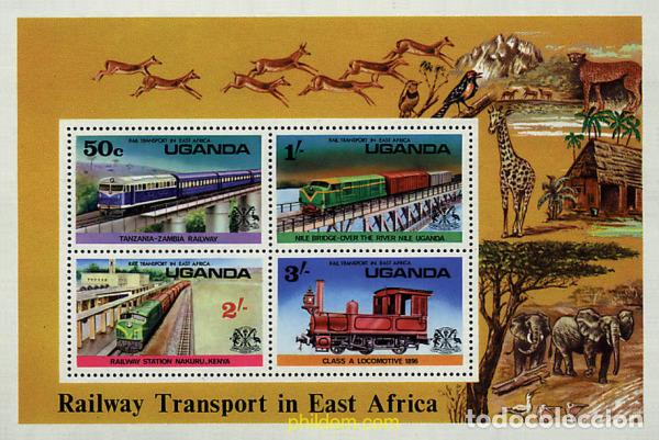 Sellos: 59579 MNH UGANDA 1976 TRANSPORTES FERROVIARIOS