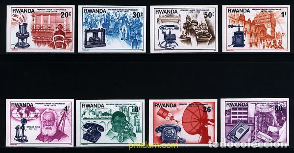Sellos: 17908 MNH RUANDA 1976 CENTENARIO DEL PRIMER ENLACE TELEFONICO