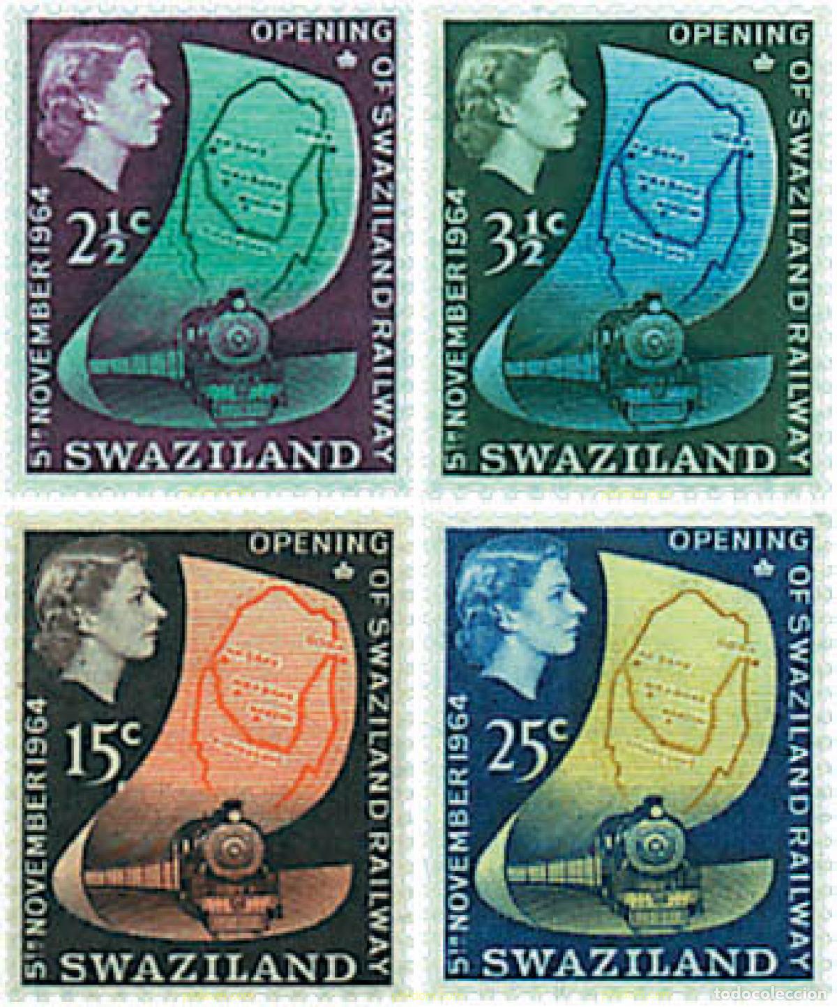 Sellos: 59057 MNH SWAZILANDIA 1964 INAUGURACION DEL FERROCARRIL