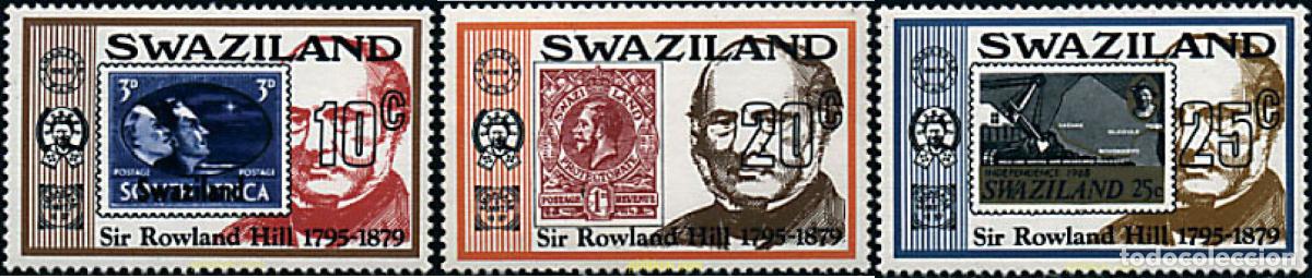 Sellos: 59058 MNH SWAZILANDIA 1979 CENTENARIO DE LA MUERTE DE SIR ROWLAND HILL