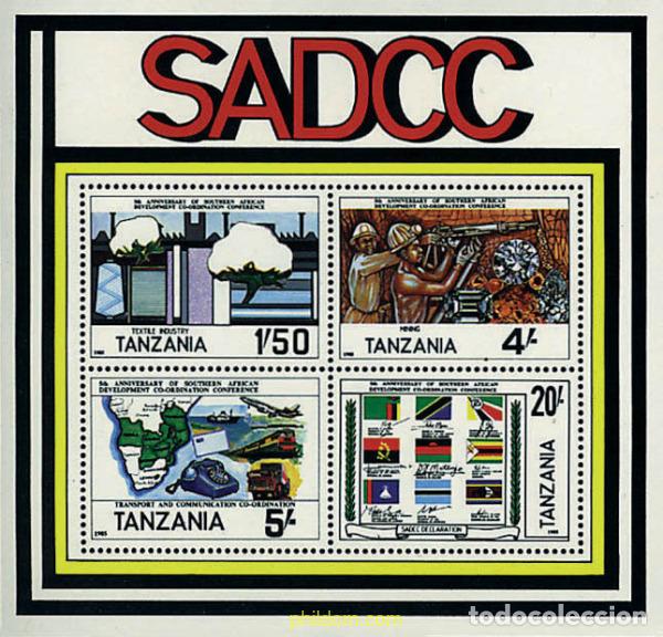 Sellos: 59098 MNH TANZANIA 1985 5 ANIVERSARIO DE LA CONFERENCIA PARA LA COORDINACION Y DESARROLLO EN AFRICA