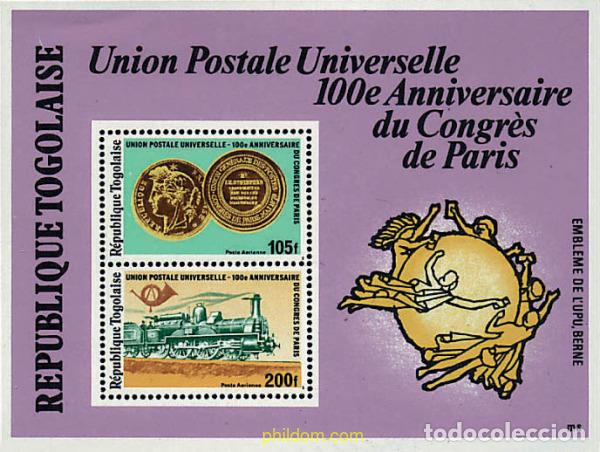 Sellos: 59184 MNH TOGO 1978 CENTENARIO DEL CONGRESO DE PARIS DE LA UPU