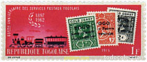 Sellos: 647142 MNH TOGO 1963 65 ANIVERSARIO DE LOS SERVICIOS POSTALES