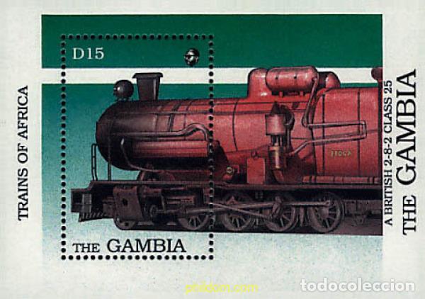 Sellos: 316819 MNH GAMBIA 1989 LOCOMOTORAS DE AFRICA
