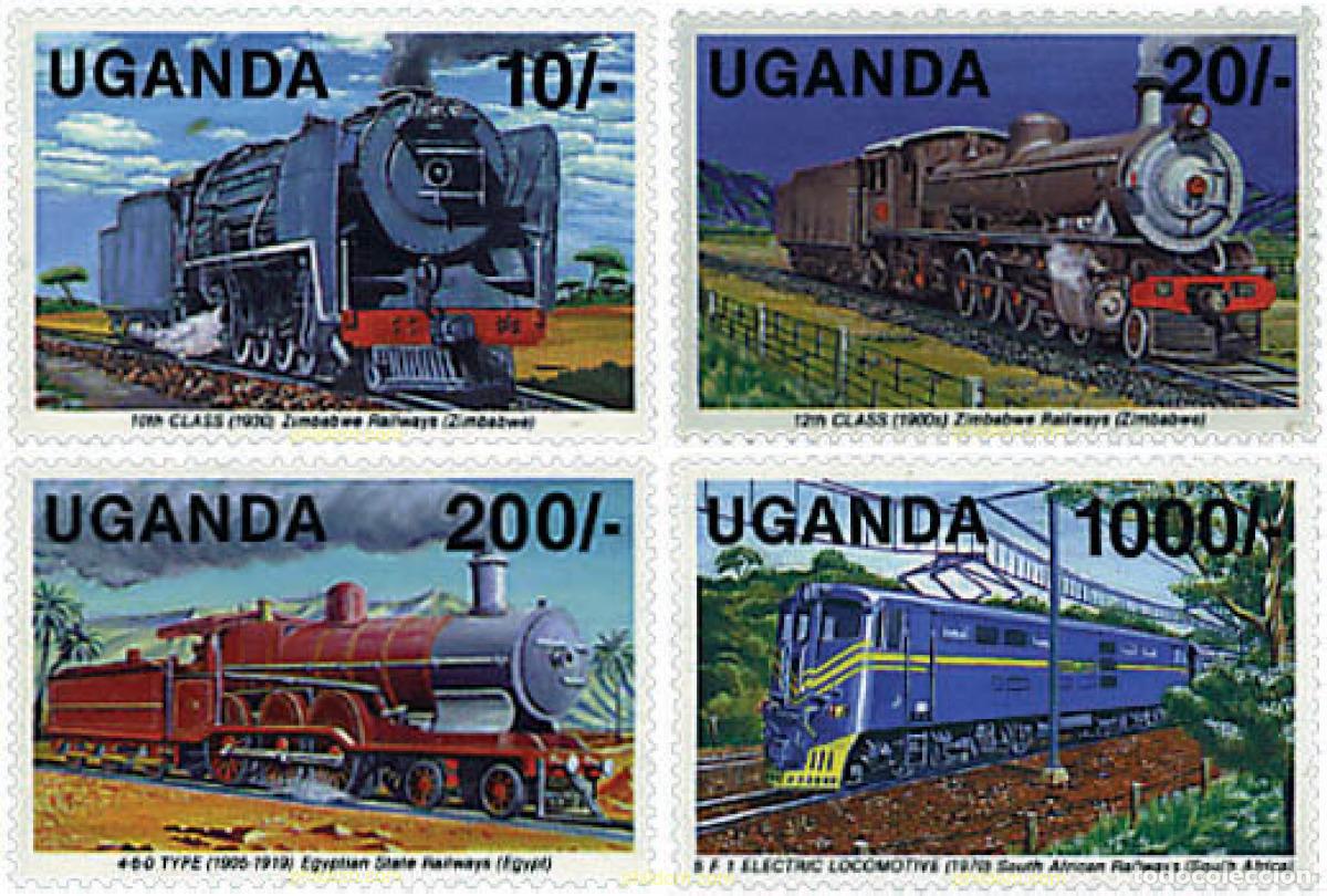 Timbres: 255434 MNH UGANDA 1991 FERROCARRILES DE AFRICA