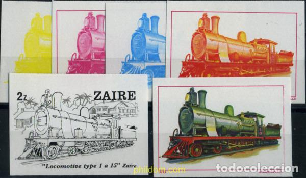 Sellos: 254152 MNH ZAIRE 1980 LOCOMOTORAS