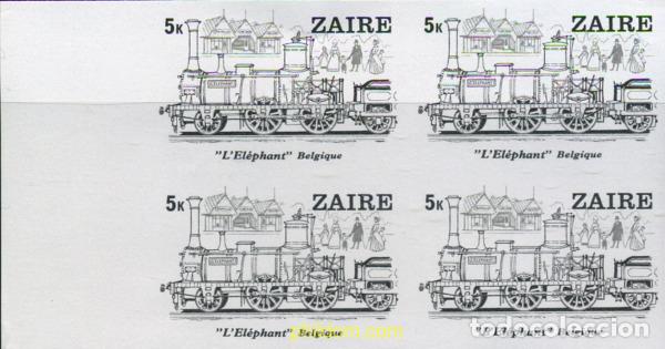 Sellos: 254237 MNH ZAIRE 1980 LOCOMOTORAS