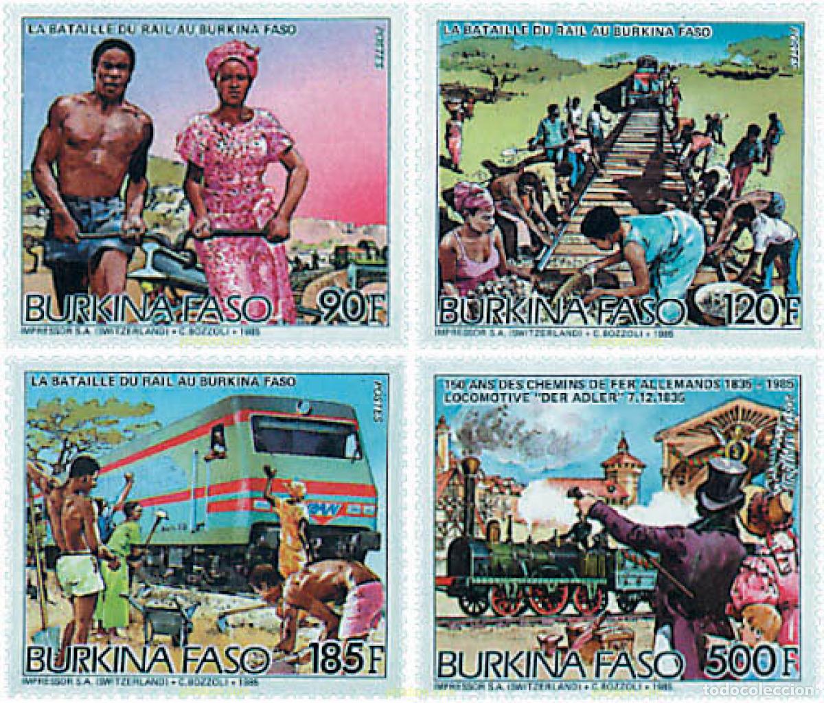 Sellos: 57807 MNH BURKINA FASO 1986 LA BATALLA DEL RAIL